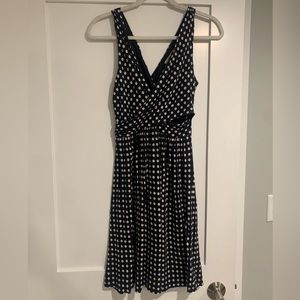 Navy / floral pattern loft dress